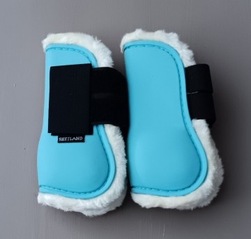 Beenbeschermers bont licht blauw shetlander