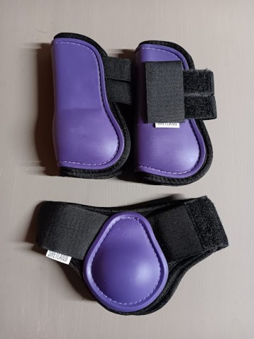 Beenbeschermers set paars