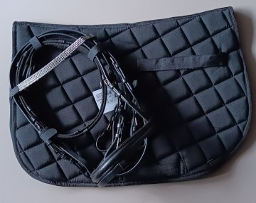 Dekje hoofdstel zwart mini