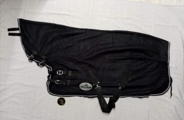 Fleece met hals zwart maat 105