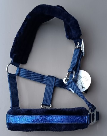 Glamour halster donker blauw shetlander