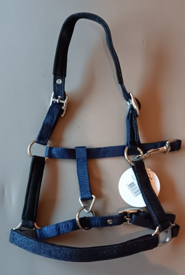 Glitter halster blauw shetlander