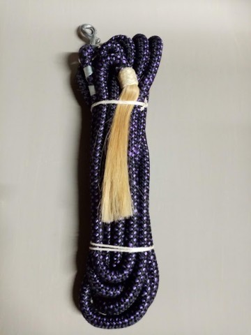 Grondwerk touw zwart paars