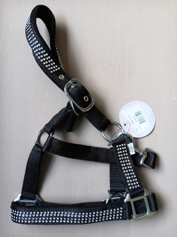 Halster diamant zwart mini