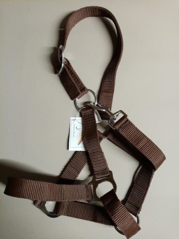 Halster nylon bruin shet