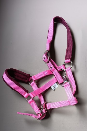Halster roze zacht onderlegd mini