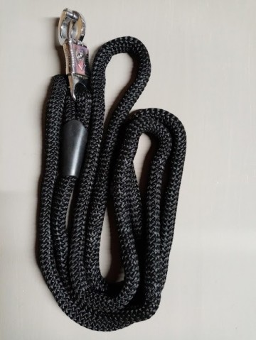 Halstertouw zwart paniekhaak