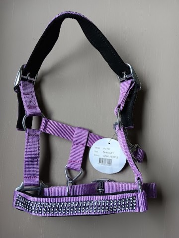 Hb halster diamand mini paars