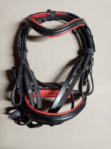 Hoofdstel eenhoorn rood mini