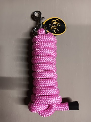 Luxe halstertouw roze