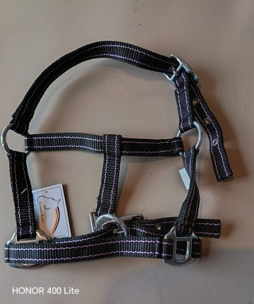 Miniline halster paars dun zwart 4