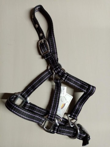 Minilinehalster zwart paars