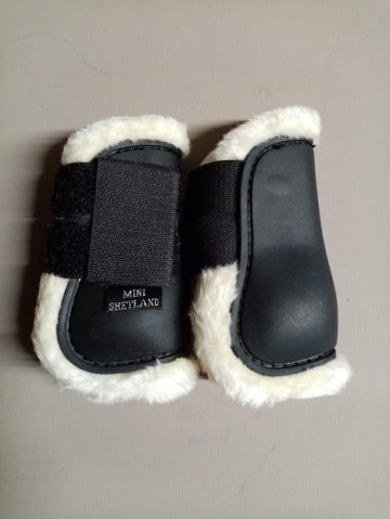 Peesbeschermers bont zwart mini