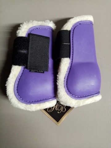 Peeskapje paars bont shet