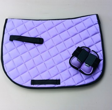 Setje katoen dekje en peesbeschermers paars mini 0