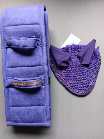 Setje oornetje tuigonderlegger paars shetlander