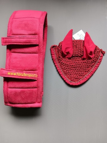 Setje oornetje tuigonderlegger rood shetlander