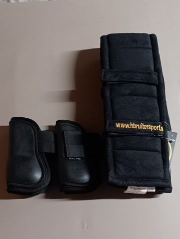 Setje tuigonderleger en peesjes zwart shetlander