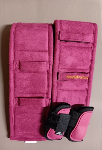 Setje tuigonderlegger mini roze