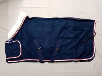 Showdeken teddy bont blauw maat 125