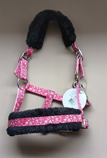 Sunny flower halster mini shetlander fuchia